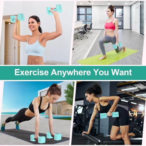 Hezeyferg 18LBS 22LBS Adjustable Dumbbells Set, Hand Weights Sets with Mutilple Levels, Adjustable Weight Dumbbells for Women/Men Home Gym Full Body Workout