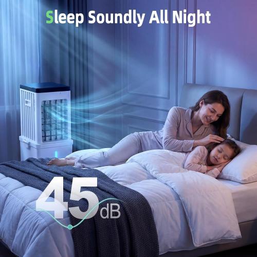 Evaporative Air Cooler, Portable Swamp Cooler for Home with 4 Wind Modes | 3.5-Gallon Water Tank, 3 Speeds, 120° Swing & 45 dB Low Noise Cooling with 4 Ice Packs for Bedroom, Office & Indoor Use