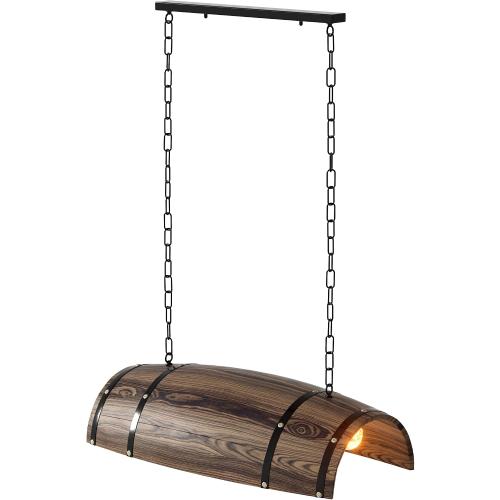 PakaLife Antique Wood Wine Barrel，Pool Table Light Fixture Pendant Lights Kitchen Island Hanging Rustic Bar Ceiling,Pool Table Light