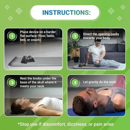 Purify Life Occipital Release Tool for Pivotal Therapy and TMJ - Cervical Traction Pillow - Neck Stretcher and Shoulder Relaxer - Neck Traction Device for Spinal Alignment & Tension Headaches