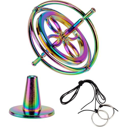 QLKUNLA Gyroscope Toy Metal Anti Gravity Rotating Desk Gyroscope Flying Motion Balance Physics Toy Educational Training Gift