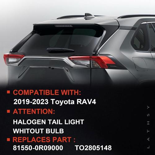 Tail Light Outer Compatible With 2019-2023 Toyota RAV4 Right Passenger Side Taillight W/O bulb Replace TO2805148 81550-0R090