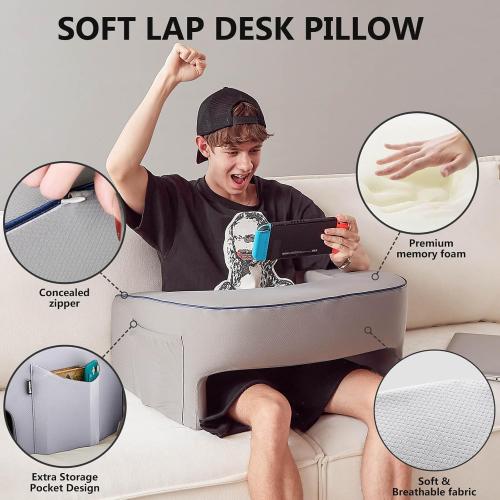 cooloo8 Reading Pillow, Ergonomic Lap Desk, Book Pillow for Reading in Bed, Arm Rest for Couch, Lap Pillow, Reading Cushion, Gaming Pillow, Arm Pillows for Adults