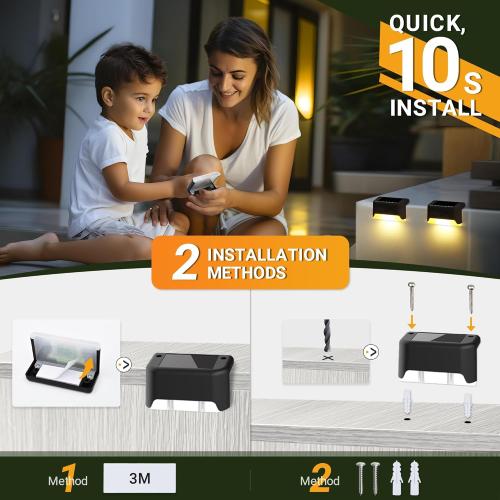 Solar Deck Lights Outdoor, Solar Step Lights Waterproof Led Lights for Outdoor Stairs, Step, Fence, Patio,Yard,Porch and Balcony(20 Pack,Warm White)