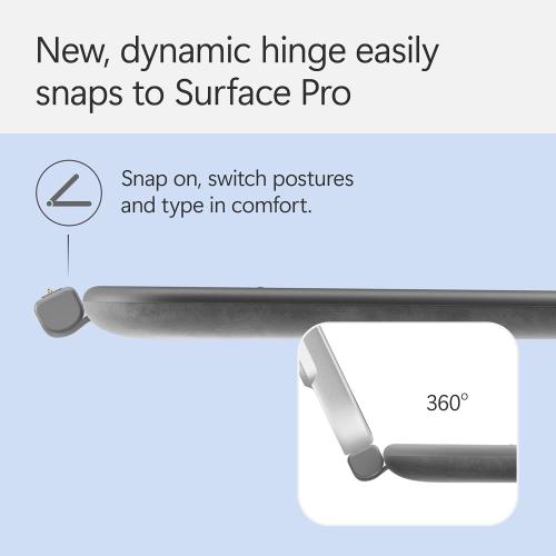 Microsoft Surface Pro Keyboard for Surface Device, Keyboard Only, Alcantara Material, Slate