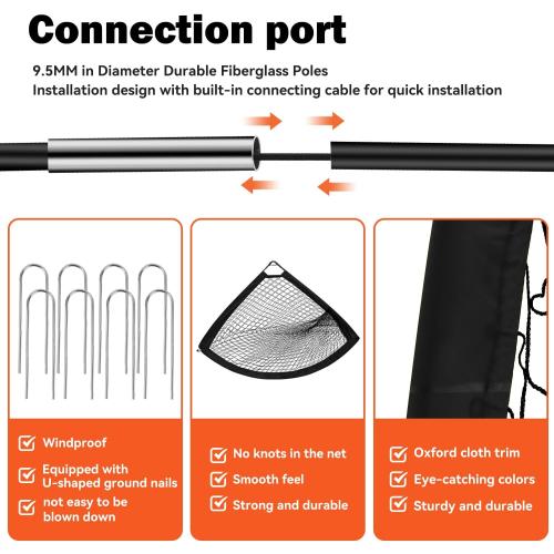 Portable Pop Up Soccer Goal - 6x4ft Backyard Training Equipment with Soccer Ball, Scoring Target Cloth, and Conesl,Fencing Training Equipment，Baseball & Softball Protective Screens