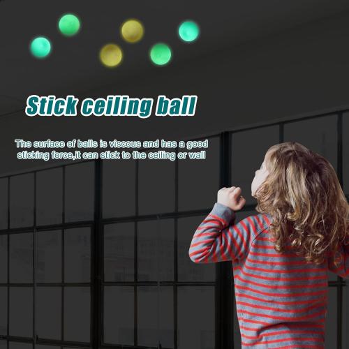 3pcs 2.4in Lumi Balls,Dream Balls,Glow in The Dark Sticky Balls That Stick to The Ceiling,Stress Relievers Stress Balls for Kids and Adults,Elevated Balls,ASMR Cool Stuff for Teens,Stocking Stuffers