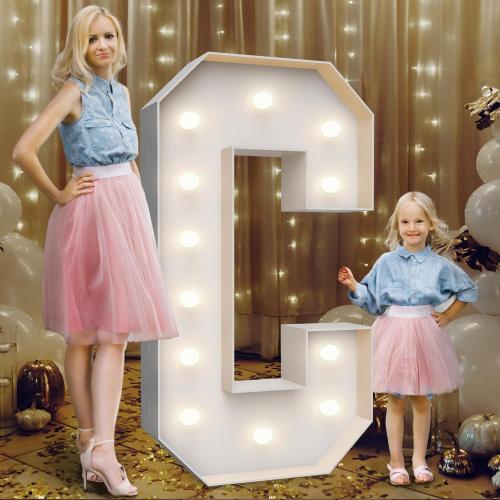 4FT Light Up Marquee Letter C - Large Foam Board Mosaic Kit