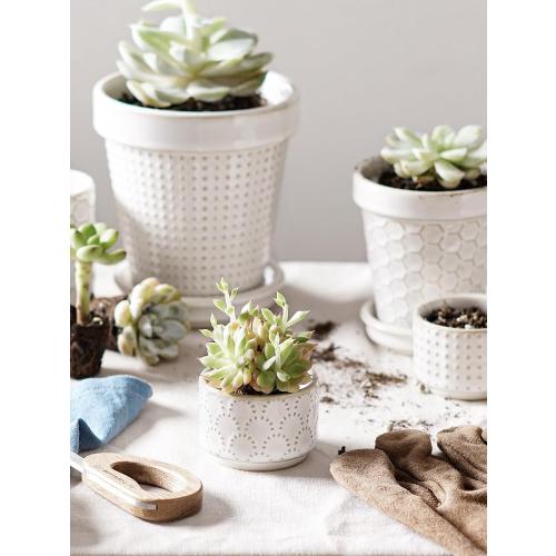 LE TAUCI Tealight Candle Holder, Embossed Ceramic Votive Candle Holders Bulk for Thanksgiving,Christmas, Wedding Table Centerpiece Decor, Set of 36, Arctic White