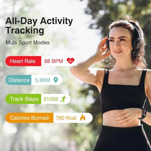 Black 1.96 Blood Pressure Watch, Smart Watch, Blood Pressure Watch for Men, 1.96'' Touchscreen Waterproof Smart Watch with Blood Pressure/Heart Rate Compatible for Android/iOS, Black