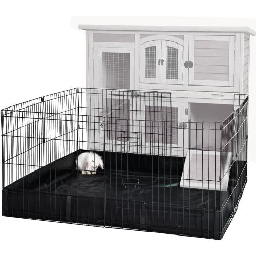 GUTINNEEN Rabbit Pet Playpen Bunny Run Extension Indoor Small Animal Pen (Playpen Only)