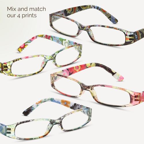 Gaoye 4-Pack Readers for Women, Blue Light Blocking Reading Glasses, Stylish Reading Glasses for Women in 4 Patterns