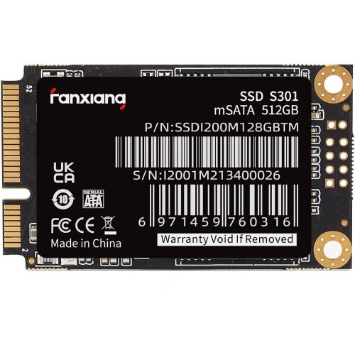 Size 512GB S301 512GB mSATA SSD Mini SATA III 6Gb/s Internal Solid State Drive, 3D NAND, Compatible with Ultrabook Desktop PC Laptop