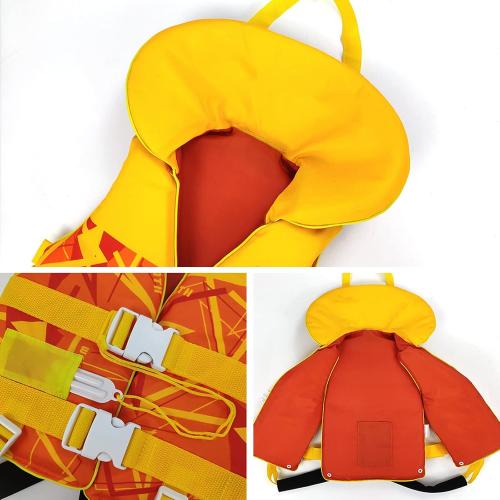 Kids Swim Vest, Toddler Swim Jacket with Adjustable Safety Strap, Toddler Swimming Aid for 24-77 lbs Boys and Girls