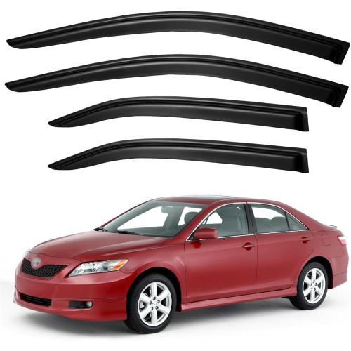 Window Visors Rain Guards for 2007 2008 2009 2010 2011 Toyota Camry, Out-Channel Window Vent Wind Deflectors Visors Shades for 07-11 Camry