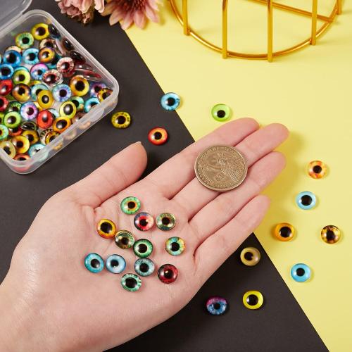 Ornaland 10mm Glass Eyes Cabochons Flatback for Crafts, 100 Pcs