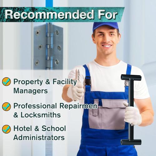 Door Hinge Adjustment Tool, 2-in-1 Hinge Bender Wrench for .134 & .180 Gauge Commercial Door Hinges, Heavy-Duty Door Alignment Repair Tool, Ideal for Property Managers & Maintenance Staff