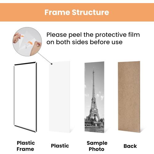 upsimples 18x24 Picture Frame Black 3 Pack, Scratch-Proof Poster Frames 18 x 24 for Photo Gallery - Slide-In Strips, Horizontal or Vertical Wall Mounting