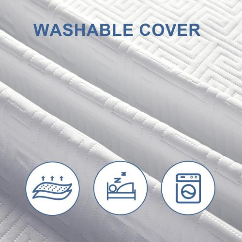 Eiayeebil 3 Inch Memory Foam Mattress Topper Twin, Memory Foam Pad with Removable & Washable Cover, Bed Topper for Back Pain, Non-Slip Ventilated Design, Twin Size
