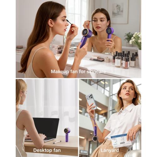 SWEETFULL Portable Handheld Fan, Mini Rechargeable Personal Hand Fan