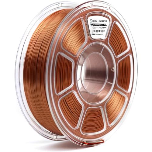 High Speed Silk PLA Filament 1.75mm, 1kg Spool (2.2 lbs), 30-600mm/s Fast 3D Printer Filament, 190-230°C, Fits Bambu Lab Creality Anycubic, Silk Copper