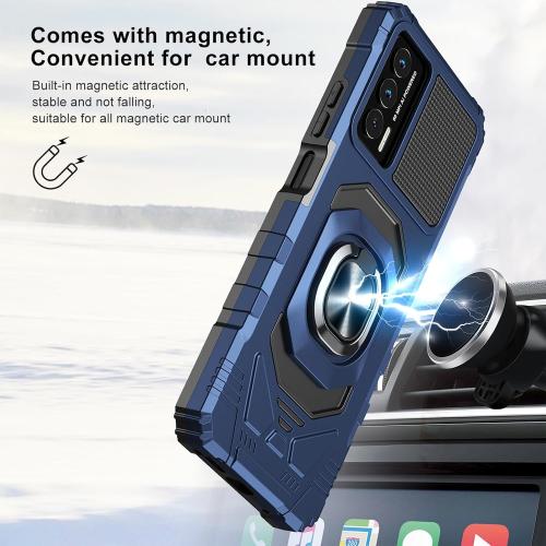Ailiber for Cricket Outlast/AT&T Jetmore Magnetic Stand Case-pink | Screen Protector, Ring Kickstand Holder, Military-Grade Drop Protection, Build-in Metal for Magnet Car Mount Armor Cover