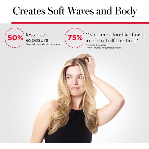 REVLON One Step Volumizer PLUS Hair Dryer and Styler - More Volume, Less Damage, and More Styling Control for Easy and Fast Salon-Style Blowouts, Plus Travel Friendly (Black)