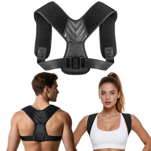 Posture Corrector for Men and Women, Adjustable Shoulder Brace, Invisible Back Support Brace Shoulder Straightener for Neck Shoulder & Upper Back Pain Relief, Medium