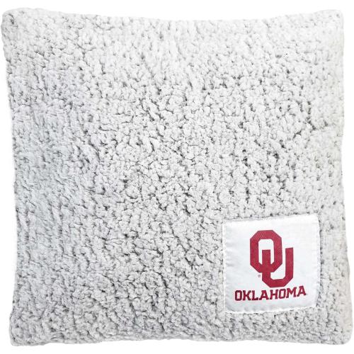 Campus Colors Two Tone Sherpa Throw Pillow, 14 x 14 Officially Licensed Plush Pillow for Home, College Dorm Room, or Gameday, Frosty Fleece Throw Pillow (Ohio State Buckeyes - Team Color)