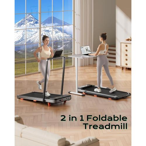 Walking Pad,Treadmill with Incline for Home Office, 2.5HP Portable Under Desk Treadmill with 265 Lbs Capacity,Remote Control, Led Display