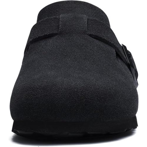 Asgard Genuine Suede Clogs for Women Men Leather Mules Arch Support Potato Shoes with Comfort Cork Footbed **US Women's Size 9