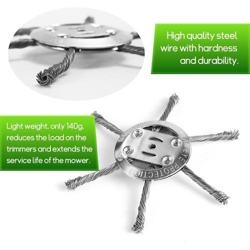 2026 New Steel Wire Grass Trimmer Head for 5mm Aperture, Upgrade String Trimmer Replacement Head, Multifunctional Steel Trimmer Blade for Garden Use, Durable Weed Trimmer Head for Home Users (2pc)