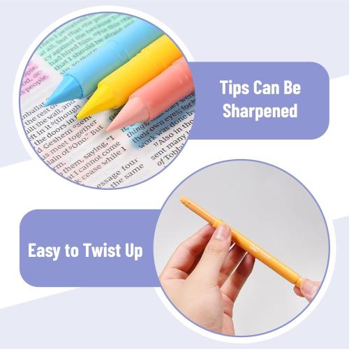 2pk Mr. Pen- Gel Highlighter, 8ct , Friendly Colors, Bible Highlighters No Bleed, No Bleed Highlighters, Bible Highlighter, Bible Markers, Gel Highlighters for Bibles, Highlighter