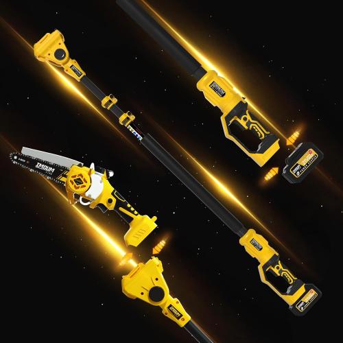 UPGRADE 90°/180° Rotatable Extension Pole, Cordless Pole Saw 3.87-6.72 Foot Telescoping Extension Pole Compatible with IMOUMLIVE