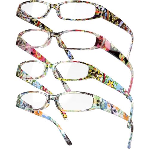 Gaoye 1.5 Readers for Women, Blue Light Blocking Reading Glasses, Stylish Reading Glasses for Women in 4 Patterns