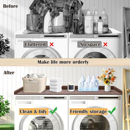 Washer Dryer Countertop,Washer and Dryer Covers for The Top,Laundry Countertop Topper Guards for Washer and Dryer,Laundry Room Storage Organization,54x 27.5 Laundry Table for Folding Clothes