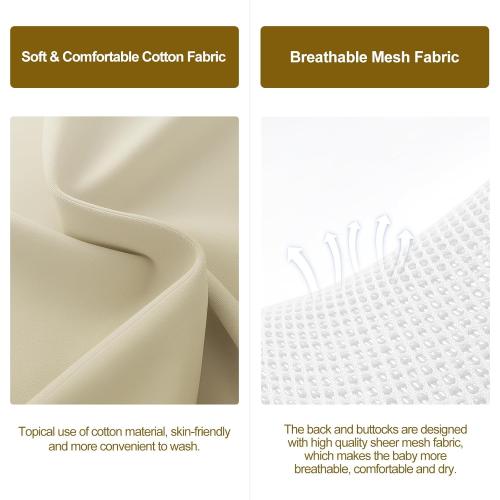 Color White 3-in-1 Portable Baby Bouncer & Rocker Chair for Newborn to Toddler - 4 Adjustable Recline Positions, Breathable Cotton Fabric, Natural Vibration, Supports Up to 33 lbs (Oatmeal Khaki)