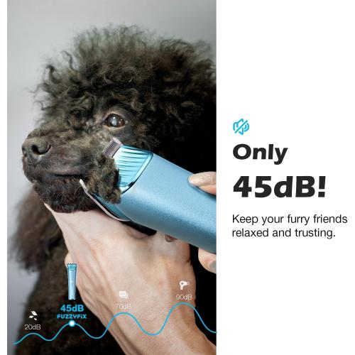 Professional Dog Grooming Clipper with Replacement Blade, 5-in-1 Adjustable A5 Blade Cordless Pet Grooming Kit 2 Speed Trimmer Hair Shaver with Detachable Metal Combs Nova for Animal Horse