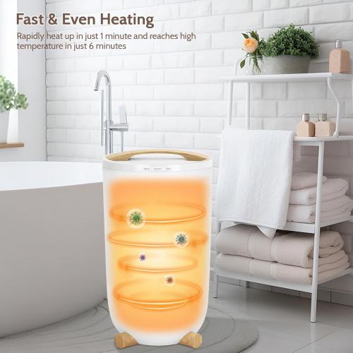 Keenray Large Towel Warmer Bucket, Luxury Towel Warmer for Bathroom, LCD Screen for Time and Temperature, Delay Time Up to 24 Hours, Fits 3 Large Towels, Blankets, Bathrobes, PJ's, Gift for Him & Her