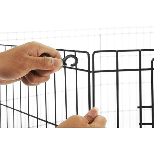 Dog Playpen - Foldable Metal Exercise Puppy Play Pen with 8 24x30in Panels - Indoor/Outdoor Pen with Door for Dogs, Cats or Small Animals by PETMAKER