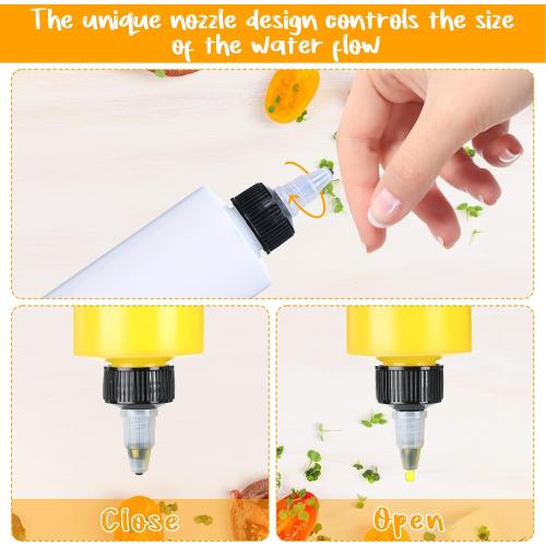Eccliy 50 Pack 8.5 oz Plastic Squeeze Condiment Bottles with Twist on Cap Lids, Sauce Squeeze Multipurpose Squirt Bottles for BBQ Sauce Dressing Grilling Crafts Syrup Oil, 250 ml