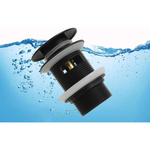 Matte Black Freestanding Bathtub Drain Stopper, Suitable for Most Bathtubs, Compatible with Drain Rough-in Kit
