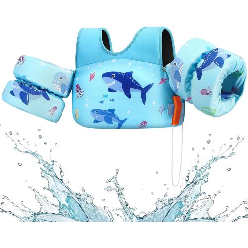 HeySplash Swim Vest for Kids, Toddler Pool Floaties, Children Swimming Vest with Adjustable Strap, Swim Jacket Water Wing Arm Float, Puddle Sea Beach Boat Jumper Boy Girl Baby