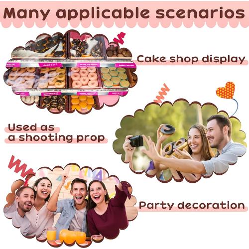 Civaner 8 Pieces Realistic Artificial Simulation Cake Dessert Mixed Fake Food for Display Kitchen Decoration Photography Props, 4 Colors