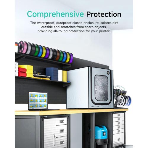 3D Printer Enclosure for Bambu Lab A1, Large Size Enclosure with LED Light, Fireproof Waterproof Dustproof Noise Reduction Constant Temperature 3D Printer Cover, 550x670x600MM