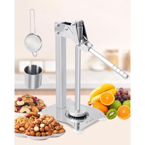 Lemon Smasher Stainless Steel Fruit Juicer with Cup & Strainer,Nut Grinder Manual Heavy Duty Juicer Machine Lemon Press Nut Crusher Used for Juicing and Crushing Nuts for Commercial&Home Use