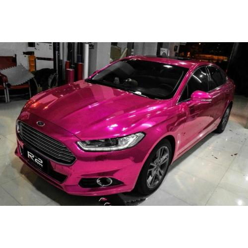 VViViD Gloss Chrome Pink Vinyl Wrap Adhesive Film Sheet Roll Air Release DIY Sheet (6ft x 5ft (Hood, Roof or Trunk Wrap Kit))