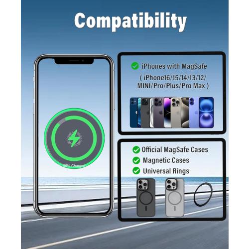 Car Phone Holder for Chevrolet Equinox EV 2024 2025 Accessories Apply to 17.7 Inch Touch Screen 15W Fast Wireless Charger Screen Fixed Clip Cell Phone Mount with Dashboard Storage Tray