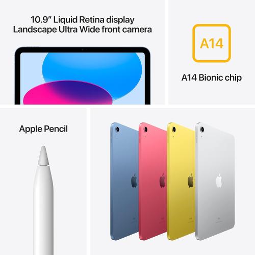 Color Blue Apple 2022 iPad Wi-Fi, 64GB - Blue (Renewed)