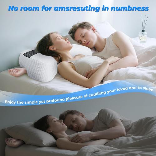 SAHEYER Side Sleeper Pillow with Arm Hole, Upgrad Shoulder Relief System for Neck Pain, Multi-Angle Memory Foam Rotator Cuff Pillow for Adults Side, Back and Stomach Sleeper Pressure-Free Sleep, Black